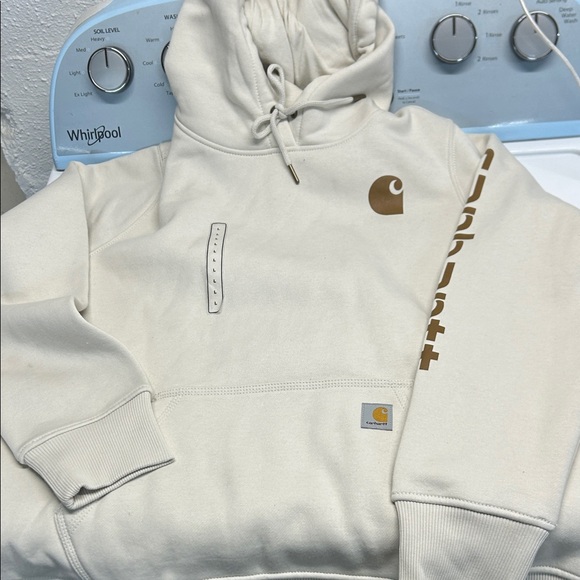 Carhartt Off-White Hoodie with Brown Details - Picture 5 of 5